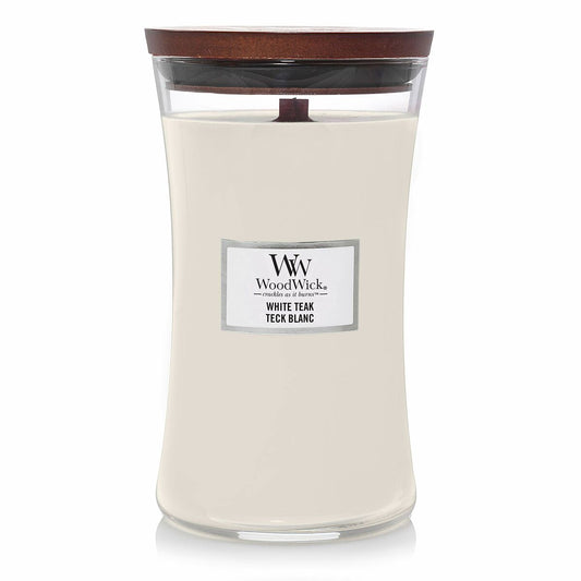 Bougie Parfumée Woodwick Core Large White Teak 609 g